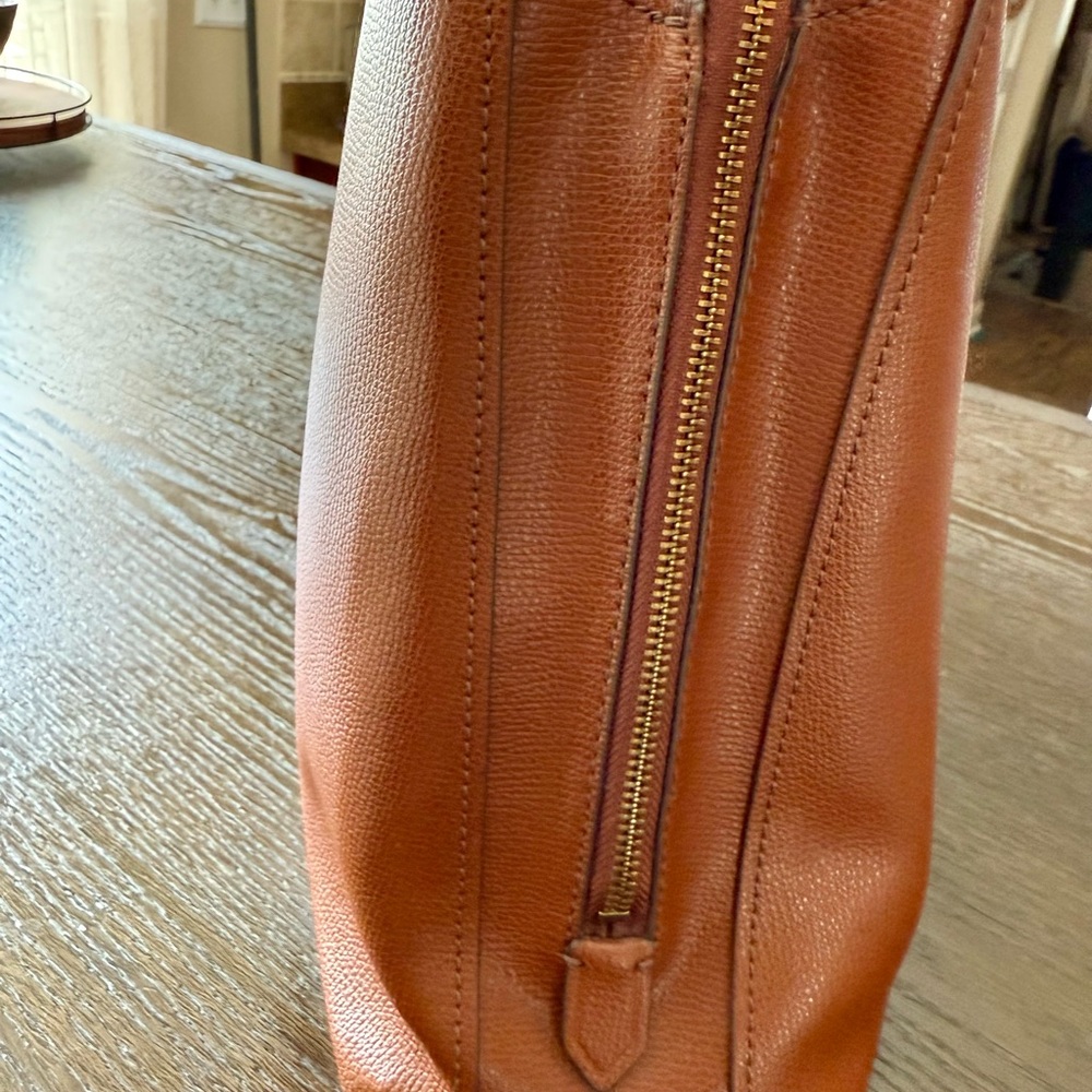 Fossil Large Leather Tote in Cognac Brown - Picture 8 of 14
